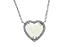 Diamonds and Heart Opal Pendant 18KWG