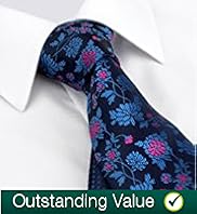 2 Pack Machine Washable Floral Spotted Ties