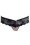 Sally Jones Charlotte Ivory Silk and Black Lace Low Rise Short