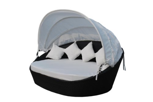 XXXL RATTAN SONNENINSEL 220CM STRANDKORB SONNENLIEGE