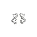 Tiffany Inspired Sterling Silver Loving Heart Earrings w/CZ
