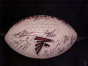 2011 ATLANTA FALCONS TEAM SIGNED AUTOGRAPHED FOOTBALL MATT RYAN , RODDY WHITE COA + HOLOGRAM