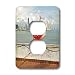 Kike Calvo Dance - Ballerina dances and leaps next to the Pacific Ocean, with the city of Panama on tha background - Light Switch Covers - 2 plug outlet cover