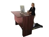 Signature Executive Treadmill Desk, Mahogany, S300 Treadmill Upgrade Included