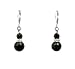 Earrings - E207 - Crystal Rondelle & Glass Beads (10 mm) ~ Jet Black
