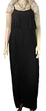 Ladies Next Full Length Maxi Black Pleated dress in womens size 10 12 OR 14