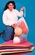 36" Mesh Tote Purple - Sports Exercise Equipment - Set of Four (4)