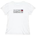 T-Shirt Woman White Elegant Flag " Zambales " Philippines City