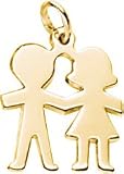 Boy and Girl Charm, 14K Yellow Gold