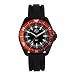 H3 OS1, Black w/Date, Orange, Red Bezel, Black Silicone St.