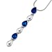Oliver Weber 8858-207 Rhodium Plated Metal Swarovski Montana Crystal Ladies Pendant & Chain