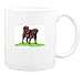 Mug with standing, dog, brown, pet, saint, bernard