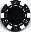 100 Striped Dice Chips - Black