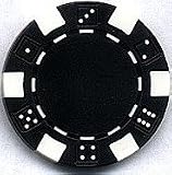 100 Striped Dice Chips - Black