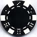 100 Striped Dice Chips - Black