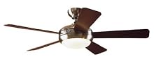 Hunter 21627 Palermo 52-Inch 5-Blade Ceiling Fan, Brushed Nickel with Maple and Cherry Blades