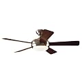 Hunter 21627 Palermo 52-Inch 5-Blade Ceiling Fan, Brushed Nickel with Maple and Cherry Blades