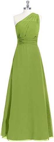 Emyrin Sleek One-shoulder Pleating Floor-length Clover Bridesmaid Dresses
