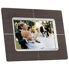 Philips 7FF1CWO Digitaler Bilderrahmen (7" Display) in edlem Holzrahmen