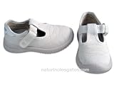 Naturino 7912 White T-Strap Canvas Shoe