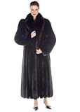 Fox Fur Coat - Black Fox Fur Coat Full Length