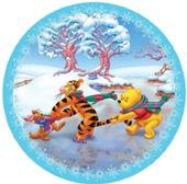 Childrens Toyshop  Third Party New : Christmas Party Tableware | Winnie Pooh Skating Plates
