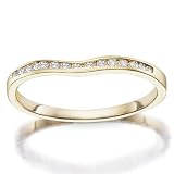 Curved Diamond Band 1/6ctw