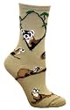 Ferret Cotton Wildlife Animal Art Print Socks 9-11