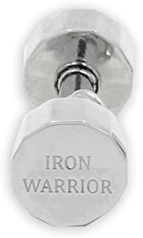 Men's Dumbbell Necklace - DRIVE DISCIPLINE DESIRE- with 24" Curb Chain