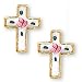 Jewelry : 14K Gold Filled Cloisonne Cross Pierced Earrings - Small