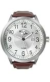 HydrOlix 3-Hand Brown Leather/Silver Dial Unisex watch #XA00216
