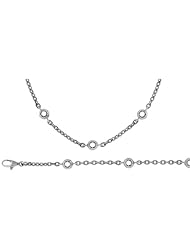 18K White Gold Diamond By The Inch Blank Necklace 16 Inch