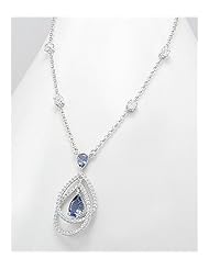 CZ Necklace In 92.5 Sterling Silver