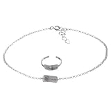  : Sterling Silver "Dream" Nameplate Anklet and Toe Ring Set
