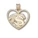 Florida State Univ Fs Feather Heart Charm/Pendant