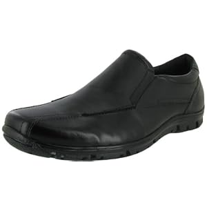 Buy JUMP Crighten Mens Shoes Leather Dress Casuals Slip Ons Loafers Flats Square Toes Black by JUMP