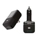 Griffin PowerDuo (PowerJolt + PowerBlock) Reserve AC and Car Chargers with Rechargeable Backup Battery for iPhone & iPod, Black