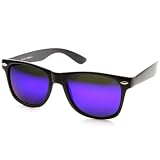 MLC Flat Matte Reflective Revo Color Lens Large Wayfarers Style Sunglasses