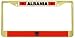 Albania Albanian Flag Gold Tone Metal License Plate Frame Holder