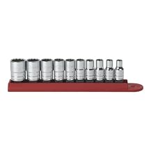 GearWrench 80307 10 Piece 1/4-Inch Drive 12 Point Standard SAE Socket Set