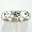 Sterling Silver, Turquoise and Coral Inlaid Bear Paw Band Ring, size 5, #10519