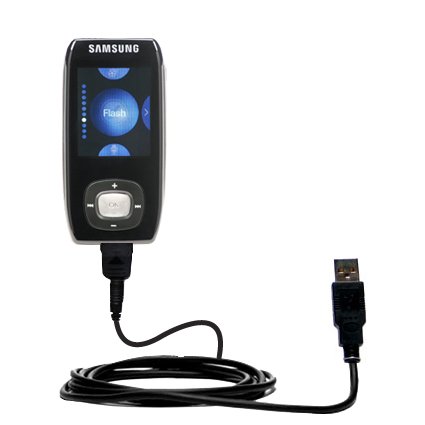 Classic Straight USB Cable for the Samsung YP-T9 with Power Hot Sync and Charge capabilities - uses Gomadic TipExchange Technology