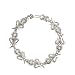 Lee Angel Silver Crystal Fleur De Lis Bracelet
