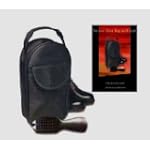 Deluxe Black Golf Shoe Bag with Brush