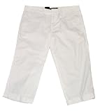 Calvin Klein Jeans Womens Roll Cuffed Capri Pants White