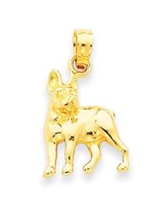 14k Gold Pit Bull Dog Pendant