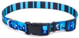 Petco Blue Happy Monster Nylon Adjustable Dog Collar, Large