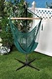 Bliss Hammocks BHC-412G Bliss Tahiti Cotton Hammock Chair: Green Rope