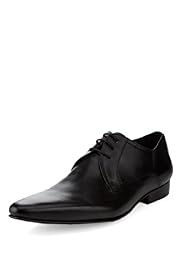 Limited Collection Leather Pointed Toe Lace Up Gibson Shoes