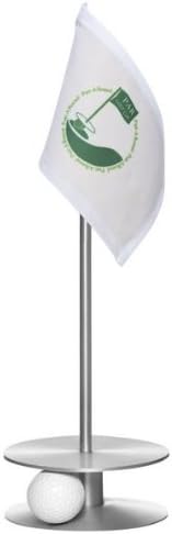 Anne Stone Golf Putt-A-Round PAR Logo Flag 1 Putting Aid, Silver, Small